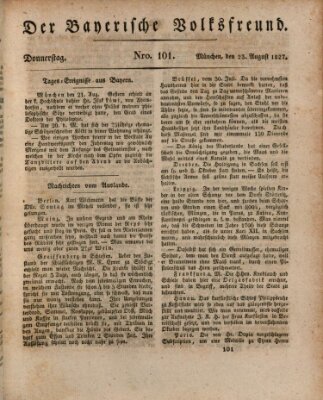 Der bayerische Volksfreund Donnerstag 23. August 1827