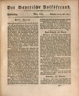 Der bayerische Volksfreund Donnerstag 25. Oktober 1827