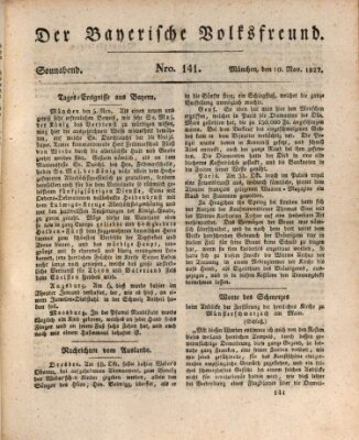 Der bayerische Volksfreund Samstag 10. November 1827