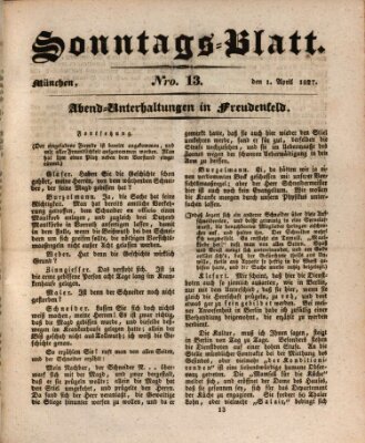 Der bayerische Volksfreund Sonntag 1. April 1827