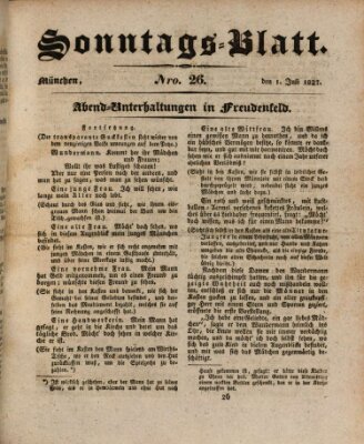 Der bayerische Volksfreund Sonntag 1. Juli 1827