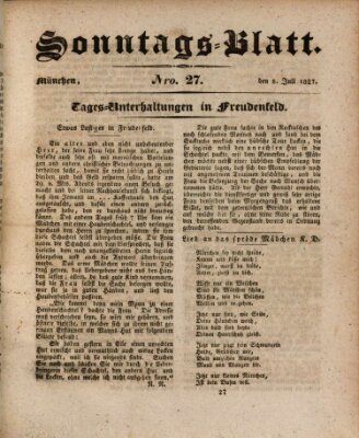 Der bayerische Volksfreund Sonntag 8. Juli 1827