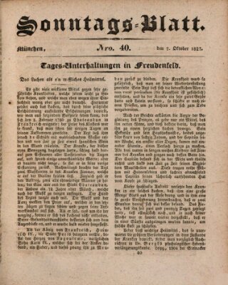 Der bayerische Volksfreund Sonntag 7. Oktober 1827