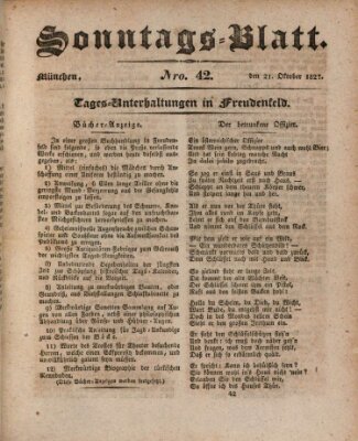 Der bayerische Volksfreund Sonntag 21. Oktober 1827