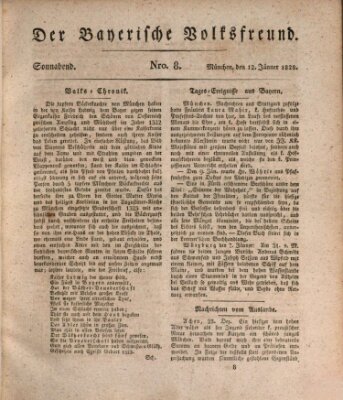 Der bayerische Volksfreund Samstag 12. Januar 1828