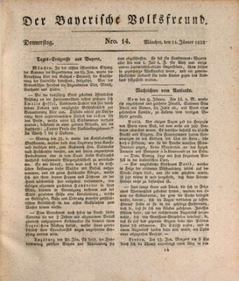 Der bayerische Volksfreund Donnerstag 24. Januar 1828