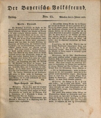 Der bayerische Volksfreund Freitag 25. Januar 1828