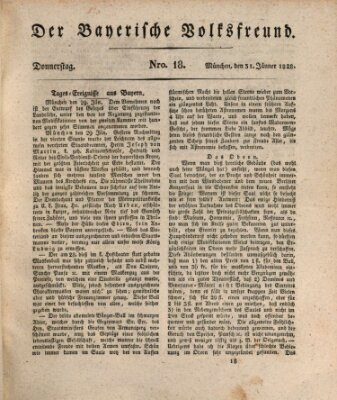 Der bayerische Volksfreund Donnerstag 31. Januar 1828