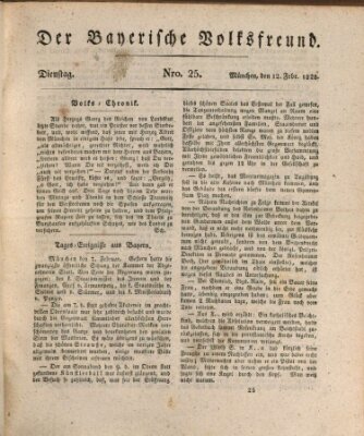 Der bayerische Volksfreund Dienstag 12. Februar 1828