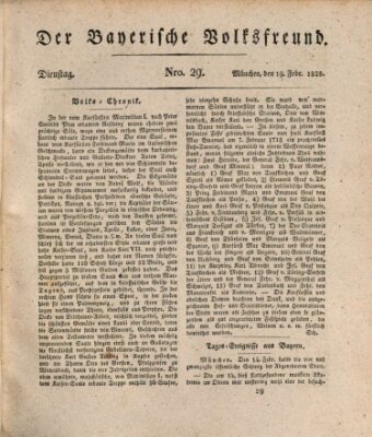 Der bayerische Volksfreund Dienstag 19. Februar 1828