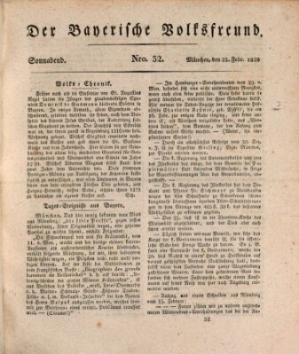 Der bayerische Volksfreund Samstag 23. Februar 1828