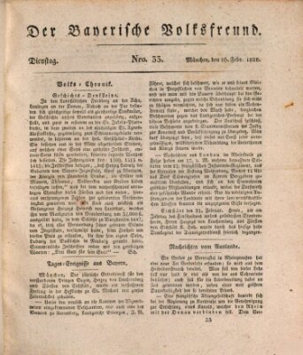 Der bayerische Volksfreund Dienstag 26. Februar 1828