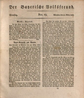 Der bayerische Volksfreund Dienstag 25. März 1828