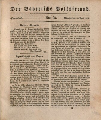 Der bayerische Volksfreund Samstag 26. April 1828