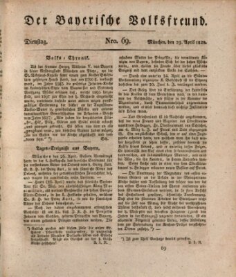 Der bayerische Volksfreund Dienstag 29. April 1828