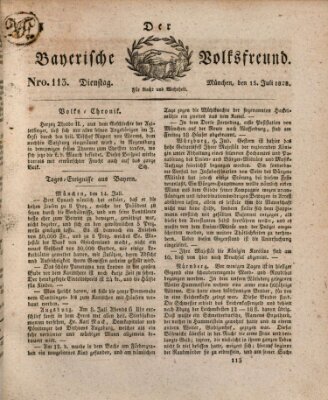 Der bayerische Volksfreund Dienstag 15. Juli 1828