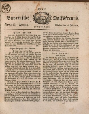 Der bayerische Volksfreund Dienstag 22. Juli 1828