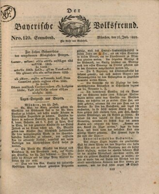 Der bayerische Volksfreund Samstag 26. Juli 1828