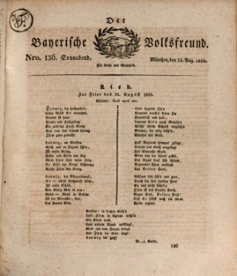 Der bayerische Volksfreund Samstag 23. August 1828