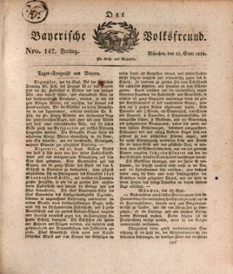 Der bayerische Volksfreund Freitag 12. September 1828