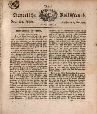 Der bayerische Volksfreund Freitag 19. September 1828