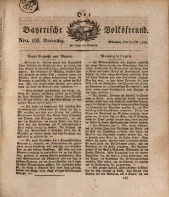 Der bayerische Volksfreund Donnerstag 16. Oktober 1828