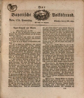 Der bayerische Volksfreund Donnerstag 30. Oktober 1828