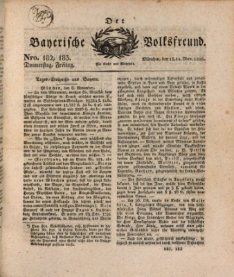 Der bayerische Volksfreund Freitag 14. November 1828