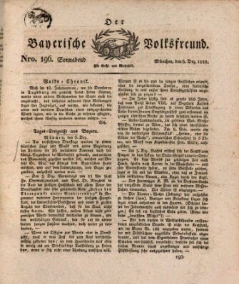 Der bayerische Volksfreund Samstag 6. Dezember 1828