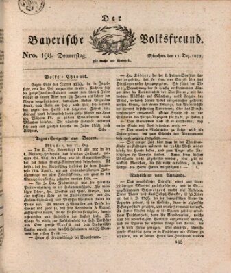 Der bayerische Volksfreund Donnerstag 11. Dezember 1828