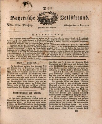 Der bayerische Volksfreund Dienstag 23. Dezember 1828