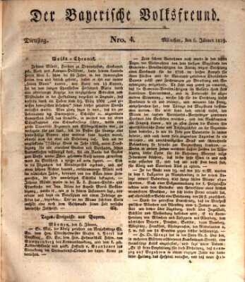 Der bayerische Volksfreund Dienstag 6. Januar 1829