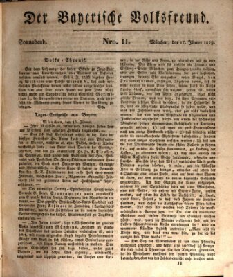 Der bayerische Volksfreund Samstag 17. Januar 1829