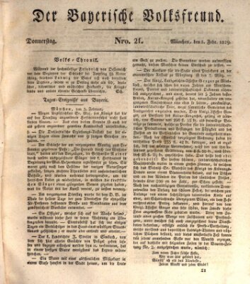 Der bayerische Volksfreund Donnerstag 5. Februar 1829