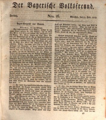 Der bayerische Volksfreund Freitag 13. Februar 1829