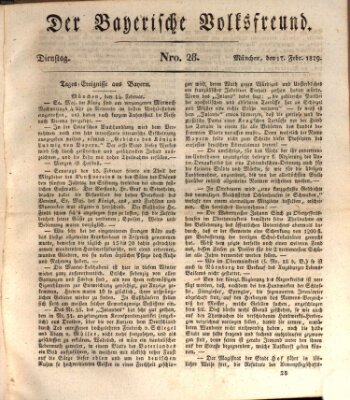 Der bayerische Volksfreund Dienstag 17. Februar 1829