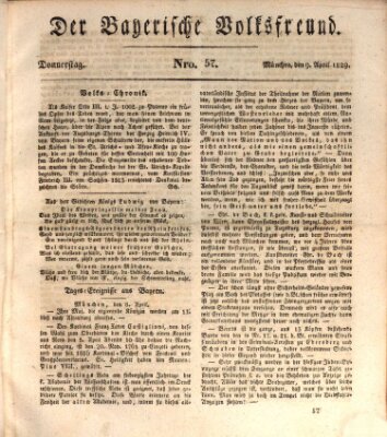 Der bayerische Volksfreund Donnerstag 9. April 1829