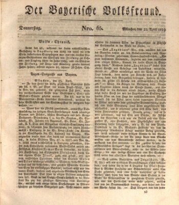 Der bayerische Volksfreund Donnerstag 23. April 1829