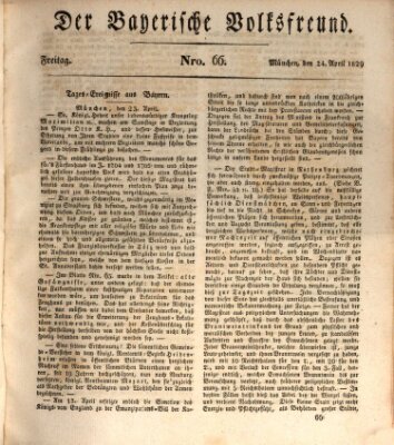 Der bayerische Volksfreund Freitag 24. April 1829