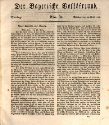 Der bayerische Volksfreund Dienstag 28. April 1829