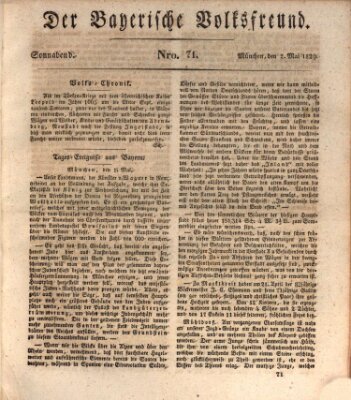 Der bayerische Volksfreund Samstag 2. Mai 1829