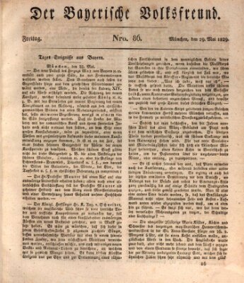 Der bayerische Volksfreund Freitag 29. Mai 1829