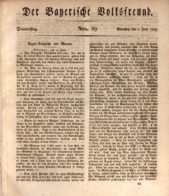 Der bayerische Volksfreund Donnerstag 4. Juni 1829