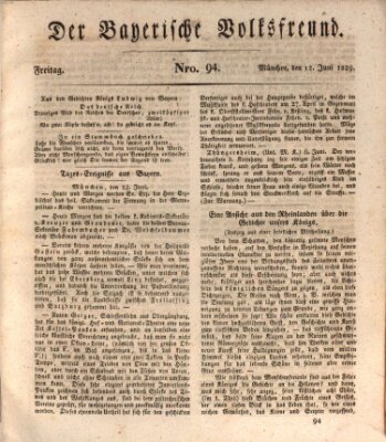 Der bayerische Volksfreund Freitag 12. Juni 1829