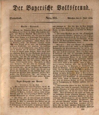 Der bayerische Volksfreund Samstag 27. Juni 1829