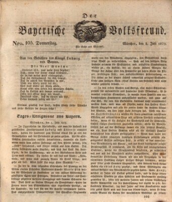 Der bayerische Volksfreund Donnerstag 2. Juli 1829