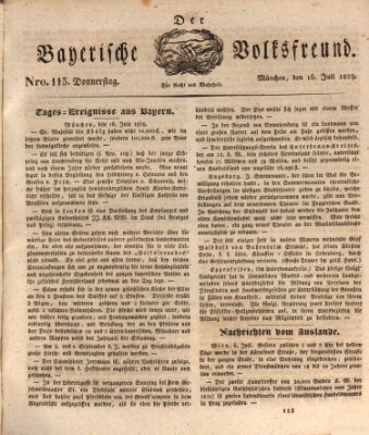 Der bayerische Volksfreund Donnerstag 16. Juli 1829