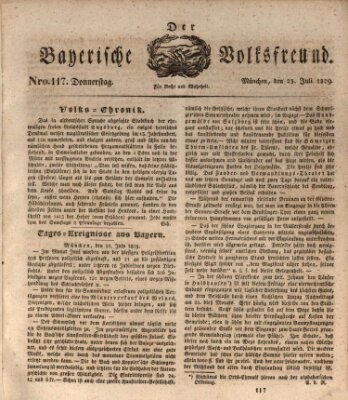 Der bayerische Volksfreund Donnerstag 23. Juli 1829