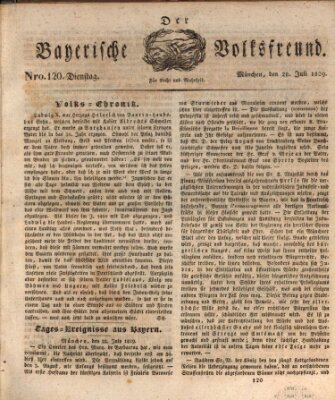 Der bayerische Volksfreund Dienstag 28. Juli 1829