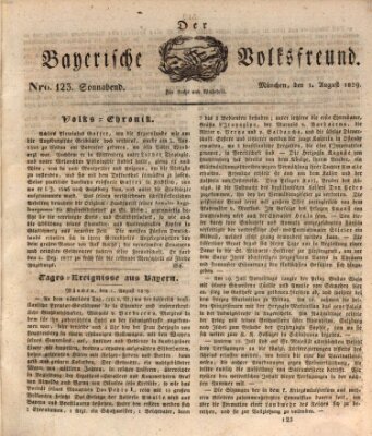 Der bayerische Volksfreund Samstag 1. August 1829